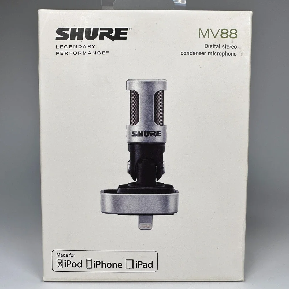 Shure MV88 Digital Stereo Condenser Microphone for iPhone iPad iPod NEW SEALED
